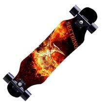 롱보드 댄싱 입문용 42인치 스케이트보드 초보 비보뉴 Q097C808, 섬광륜, 불독수리80cm