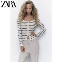 ZARA 자라 리브드 골지 니트 가디건