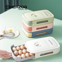 독일 헤르조그 에그 계란 달걀 트레이 보관함 서랍형 적층형 유통기한 입력 안심 보관, 블루