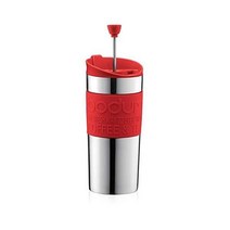 Bodum CAFFETTIERA 커피 메이커 (French Press System 영구 스테인리스 스틸 필터 0.35 리터) 빨간색, 단일옵션, 단일옵션