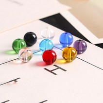 10PCS 핸드메이드 DIY 악세사리 원형 유리구슬 크리스탈구슬 비즈 산자재 6mm, 화이트, 12mm 약 29 개/가방