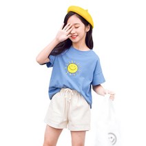 베비포 여아용 주니어 초등 반바지 상하복 세트 SN55