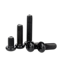 M2.5 블랙 둥근 머리 십자 볼트 필립스 트러스 헤드 스테인리스 스틸 서스 304, M2.5X12(100개), 1개