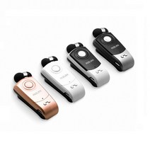 RIZUM B10 블루투스 4.1 클립형 자동 줄감기 무선 이어폰, 블랙 화이트