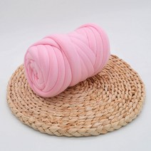 자이언트 얀 카세트 백 귀도리 뜨기 굵기 2cm 블랙 DIY 왕 모찌 실 가방만들기, 03 핑크