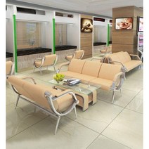 스테인레스 대기실 의자 병원 약국 회사 실내벤치 오픈가구 가죽 1인 2인 3인 4인, A타입 4인용