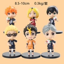 하이큐 피규어 굿즈 애니 넨도로이드 카게야마 히나타 사와무라 니시노야 츠키사마, 배구소년(OPP팩6마리10cm)개