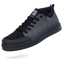 플랫 페달 용 Mens MTB 산악 자전거 사이클링 신발 무료 라이딩 산악 자전거 D/H Enduro Cross Trail Commuter BMX에 적합, 260, Black+Grey
