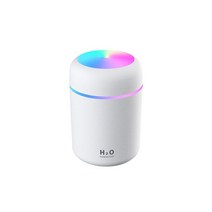 공기살균기 휴대용공기살균기 uv공기살균기 미니 가습기 300Ml 초음파 아로마 디퓨저 스프레이 어 안개 제, 04 White