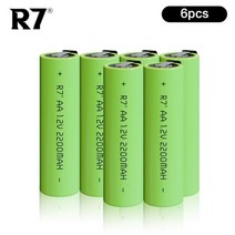 필립스 호환 1.2V AA 충전식 배터리 2200mAh Ni-MH 셀 그린 쉘 전기 면도기 브라운 칫솔용 용접 탭 포함, CHINA, 6PCS