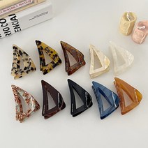 프랑스핀 삼각 트라이앵글 호피 헤어클립 데일리 집게핀 바렛 셀룰로오스