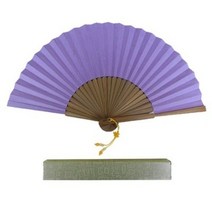 송정필방 부채 - 전주산 색한지접선 보라색 (케이스포함) 높이