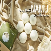 NAMU 천연 건조기 볼 6개+패브릭퍼퓸10ml *2개입 드라이 세탁볼 프리미엄 100% 뉴질랜드 양모볼, 볼6개+10ml퍼퓸2개(클린코튼+프렌치라벤더)