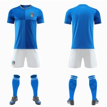 2022 월드컵 이탈리아 반팔 유니폼 홈 어린이 유니폼 성인 축구복 상하의 세트