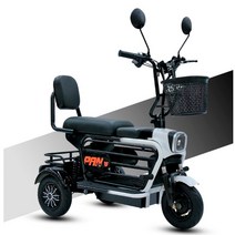 전기자전거 전기자전거렌탈 10 인치 접이식 3 륜 전기 자전거 350w 미니 부모-자식 가정용 전자, 01 black white, 02 10ah battery