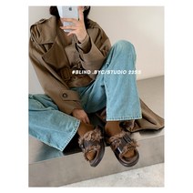 따뜻한 퍼 슬리퍼 여성 겨울 실내화 실내외 겸용