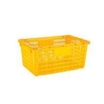 플라스틱운반상자특대2호 740X490X335mm 운반상자특대 운반상자특 운반특 수납상자 운반가구 플라스틱과일상자, 고리불포함, 황색