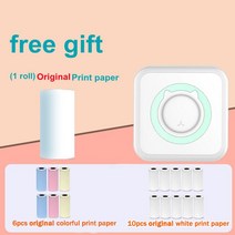 포켓 열전사 프린터 휴대용 미니 무선 BT 연결 200dpi 라벨 메모 목록 인쇄 사무실, [02] Standard Pink