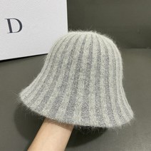SUPER CREW 소프트 스트라이프 니트 버킷햇 벙거지모자