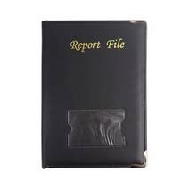 플러스샵 32절 PU 레포트 화일 덮개형 블랙 인조가죽, 32절 PU레포트 블랙 5개