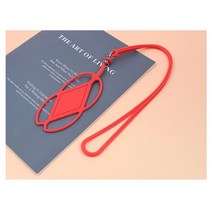 휴대폰 핸드폰 핑거 스트랩 줄 휴대폰용 실리콘 끈 케이스 목 걸이 로프 아이폰 화웨이 샤오미 레드미 삼성용, red