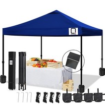 자바라천막 주차장캐노피 접이식천막QUASAR 3x3m(10x10Ft) 접이식 천막 Pergola 구조 전망대 캐노피 텐트, 02 blue tent