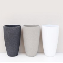 아침향기 시멘트 롱 수지화분 플라스틱_3color, 롱시멘트 화분 화이트
