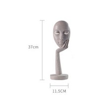 소품샵 카페 소품 포토존 장식컵 홈 장식 수지 조각 동상 북유럽 추상 미술 DIY 컬러 페인팅 거실 사무실 가구 얼굴 마스크 공예, [10] L-sandstone
