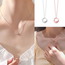 수맘 수엠W 여성 체인 펜던트 목걸이 2P