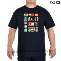 가정용게임기 휴대용 옛날 게임기 Techno Game PC T Shirt men Console Cassette Controller Telephone Vid, 02 Men blue_11 6XL