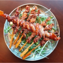 호롱낙지 냉동 낙지 호롱이 꼬치 양념세트 캠핑식 술안주 야식, 450g, 1개