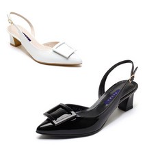 세라 [세라]SAERA S21G412 슬링백 화이트 블랙 5CM