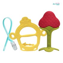 앙쥬 선물세트 치발기2p +클립1p 세트 치발기, 선물세트5 (딸기+손목옐로우)