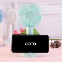 THE 5거치용 acroF2 아크로 휴대용 핸드폰 [후니케이스] 선풍기, 블랙