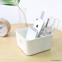 학원 강의실 책상정리 칸분리 정리수납함 사무실문구 필기구 공부방 오피스 보관함, 브라운