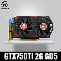 가성비 Veineda 비디오 카드 기존 GPU GTX750Ti 2GB GDDR5 그래픽 카드 InstantKill R7 350 nVIDIA Geforce 게임용 HD6850