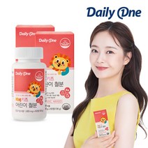 데일리원 전소민 베베키즈 어린이 철분 1800mg 60정, 2통