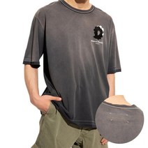 메종마르지엘라 티셔츠 체스트 로고 프린트 반팔 워싱블랙 S50GC0670 S24341 855