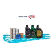 올뉴 투싼 TL 1.6 디젤 순정 엔진오일세트, S오일 세븐골드 5리터 엔진오일, 오일필터 + 에어크리너 필터