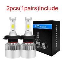 LED 자동차 헤드라이트 안개등 6500K H7 H4 Hi/low beam 9005 HB3 9006 HB4 80W 12000LM 터보 자동 램프 12V 24V 2 개, [01] 2pcs Include, [03] H9