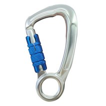 와이어클립 카라비너 30KN 카라비너 자동 잠금 회전 트리플 락 알루미늄 키홀 생존 실버 오렌지, 01 01