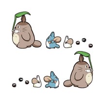 도토로친구들 좌우세트 자동차 엠블렘 스티커, 도토로친구들_대