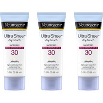 Neutrogena 울트라 쉬어 선스크린 로션 광범위한 스펙트럼 SPF 30 기름기없음 방수 옥시벤존 프리 논코메도제닉 89ml 3개, 2세트