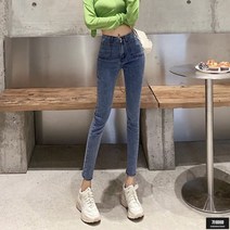 가바바 여성 청바지 딱붙는 포켓과 롱다리핏의 스키니 여름 데님바지 G47500