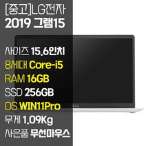 LG 2019 그램15 15Z990 8세대 Core-i5 RAM 16GB SSD탑재 윈도우11 설치 15인치 중고노트북, WIN11 Pro, 256GB, 코어i5, 화이트