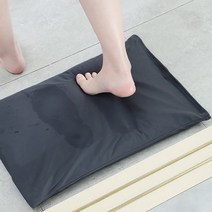 슬로우랩 세탁 가능한 소프트 규조토 발매트 대형 60 x 40 cm, 다크그레이