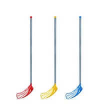 플로어볼 스틱 세트하키 연습 슛팅 훈련 네트 교구 채 소프트 가방 골대 경기용, 왼손잡이, 95cm 레드