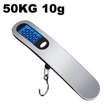 용수철저울 매달림 휴대용 손저울 저울 스틸 50kg 10g LCD 디지털 전자 걸이 후크 저울 무게 균형 여행, 한개옵션0