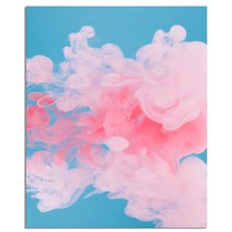 명화 홈 카페 인테리어 캔버스 메탈 그림액자 - 핑크구름, 프리미엄캔버스액자, 26x21cm