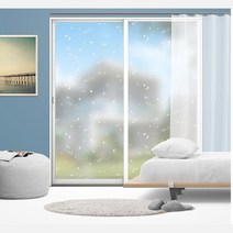유리창 창문 사생활보호 불투명 시트지 카페 건물썬팅, 유리창시트 씨블루